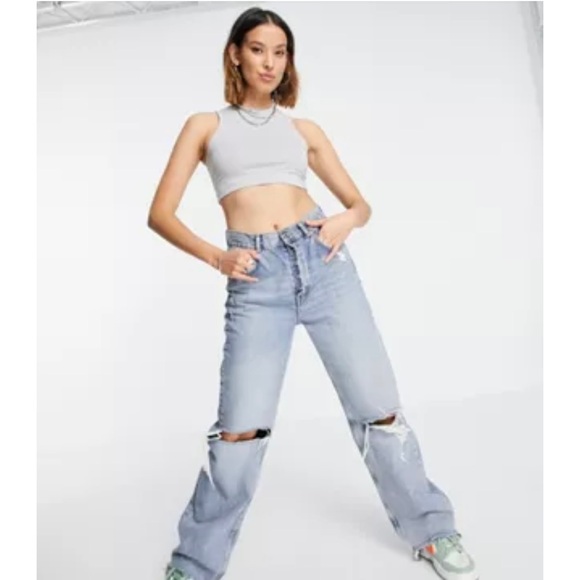 ASOS Design high neck super crop tank in mint Size US 4 - Picture 2 of 7